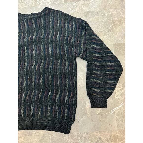 VINTAGE LOUIS ROTH COOGI STYLE WEAVE SWEATER BROWN MULTO MENS Large EXCELLENT - Picture 10 of 10
